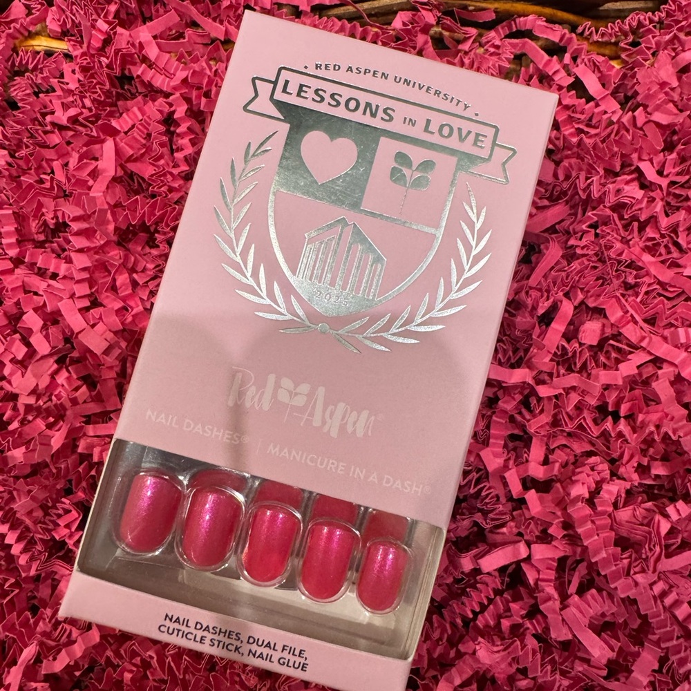 Red Aspen Pink Nail Dashes| Mira’s Lessons in Love
